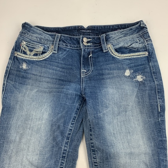 Vigoss The Chelsea Boyfriend Capri Ankle Length crop Jeans Size 11/12 Stretch - Picture 3 of 15